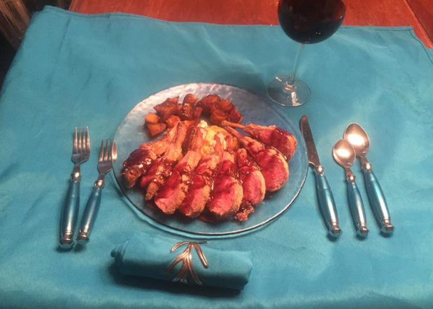 A plate of food on top of a table.